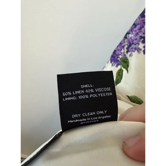 Libertine Women's White Lilac Garden Linen One-Shoulder Blouse Size Small – NWT - Picture 9 of 9